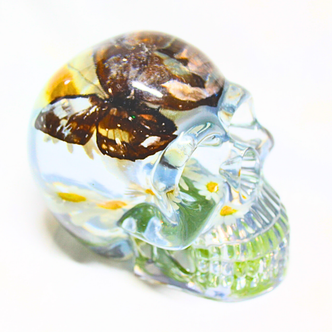 "Greatfully Dead" Resin Crystal Skull